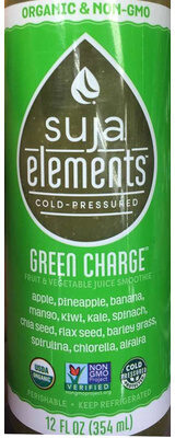 Elements, Fruit & Vegetable Juice Smoothie, Green Charge front packaging