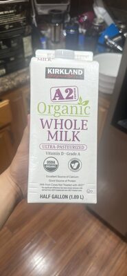 Organic Whole Milk front packaging