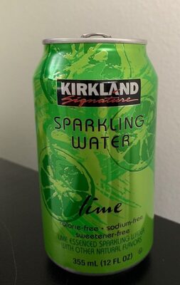 Lime Sparkling Water front packaging