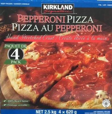 Pizza au pepperoni front packaging