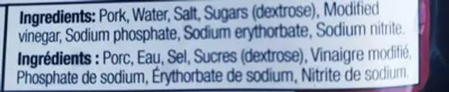 EXTRA LEAN COOKED HAM ingredients label
