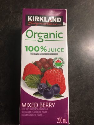 Jus biologique 100% Mélange de baies