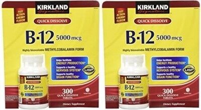 KirSublingual B-12 5000 MCG, 300 Tablets front packaging