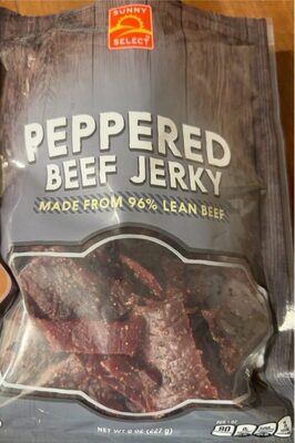 Peppered beef jerkey front packaging