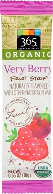 Organic fruit strip front packaging