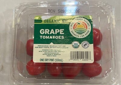 Organic Grape Tomatoes front packaging