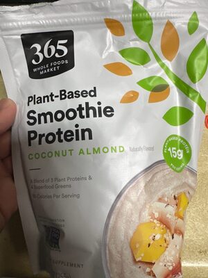 Plant-based smoothie protein front packaging