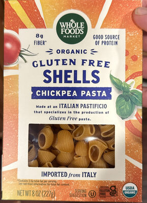 Gluten Free Shells Chickpea Pasta