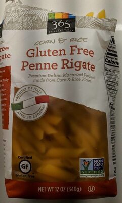 Corn & rice gluten free penne rigate
