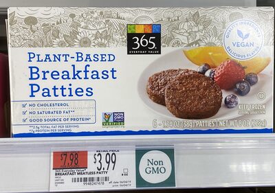 Plant-based breakfast patties