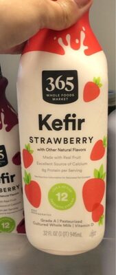 Strawberry kefir cultured whole milk vit d