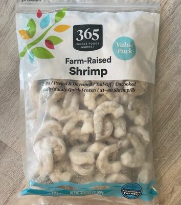 Uncooked Individually quick frozen farm raised shrimp