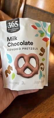 Milk Chocolate Covered Pretzels front packaging