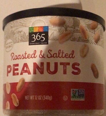 Roasted & salted peanuts front packaging