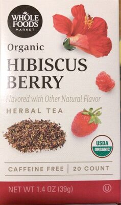 Organic hibiscus berry front packaging