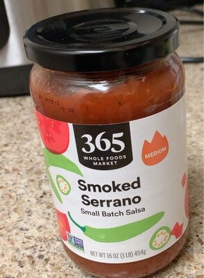 Medium charred tomato smoked serrano small batch salsa