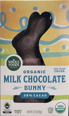 Organic milk chocolate bunny