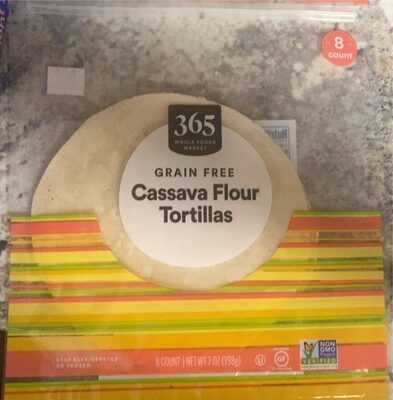 Cassava flour tortilla