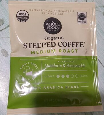 Organic Stepped Coffee Medium Roast front packaging