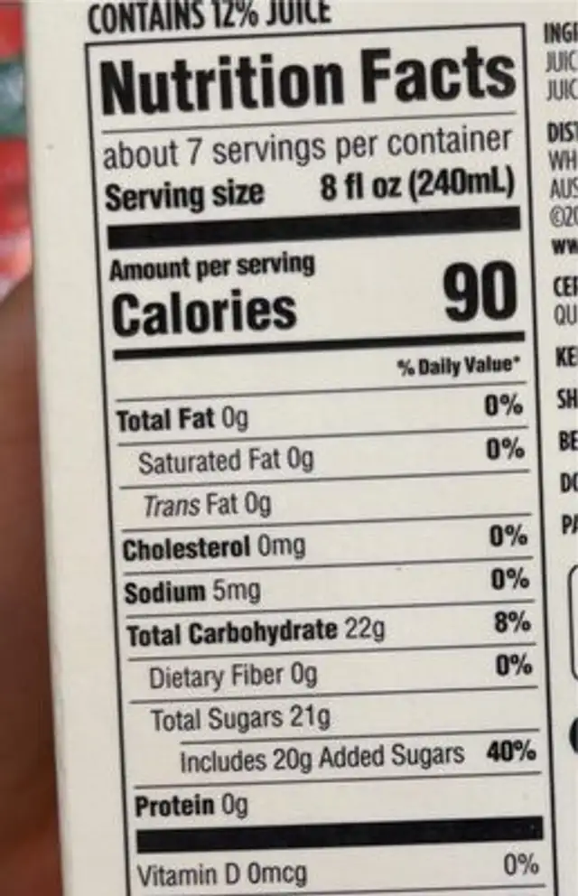 ginger lemonade nutrition facts table