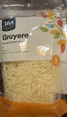 Gruyere Shredded Cheese front packaging