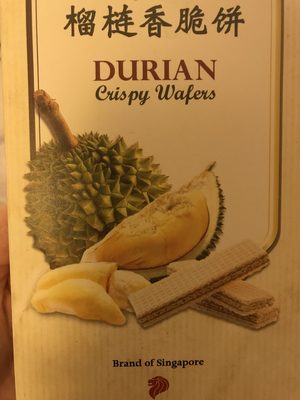 Durian Crispy Wafers front packaging