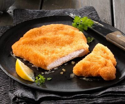 Wiener Schnitzel vom Schwein mit 8% Flüssigwürzung