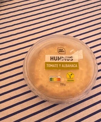 Humus tomate seco y albahaca