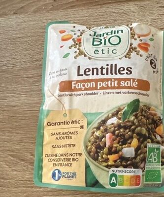 Lentille façon petit salé front packaging