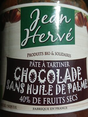Chocolade sans huile de palmé 40% de fruits secs