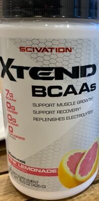 Xtend BCAAs pink lemonade front packaging