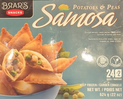 Potatoes and peas samosas 24+2