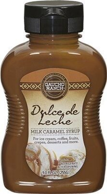 Dulce de leche milk caramel syrup