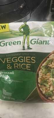 Broccoli Rice Pilaf with Garlic Parmesan Seasoning