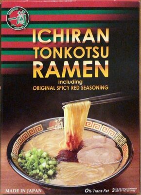 Tonkotsu ramen including original spicy red seasoning