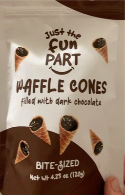 Waffle Cones filled with Dark Chocolate