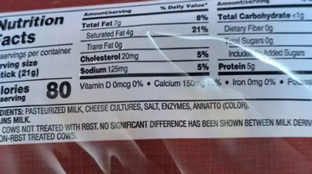 Colby jack cheese ingredients label