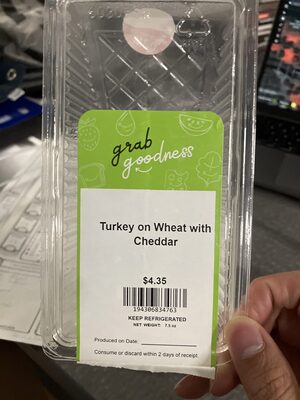 Turkey on Wheat with Cheddar