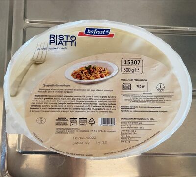 Risto piatto spaghetti alla marinara front packaging
