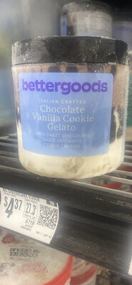Chocolate Vanilla Cookie Gelato front packaging