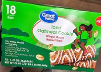 Iced Oatmeal Cookie Whole Grain Baked Bars