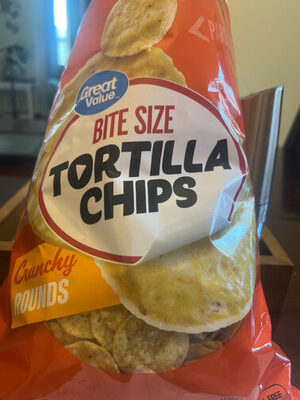 Bite size tortilla chips