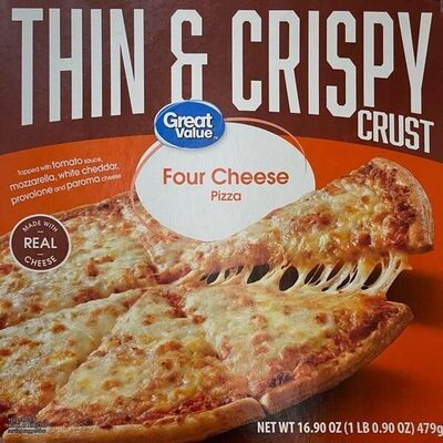 Thin and Crispy Four Cheese Pizza