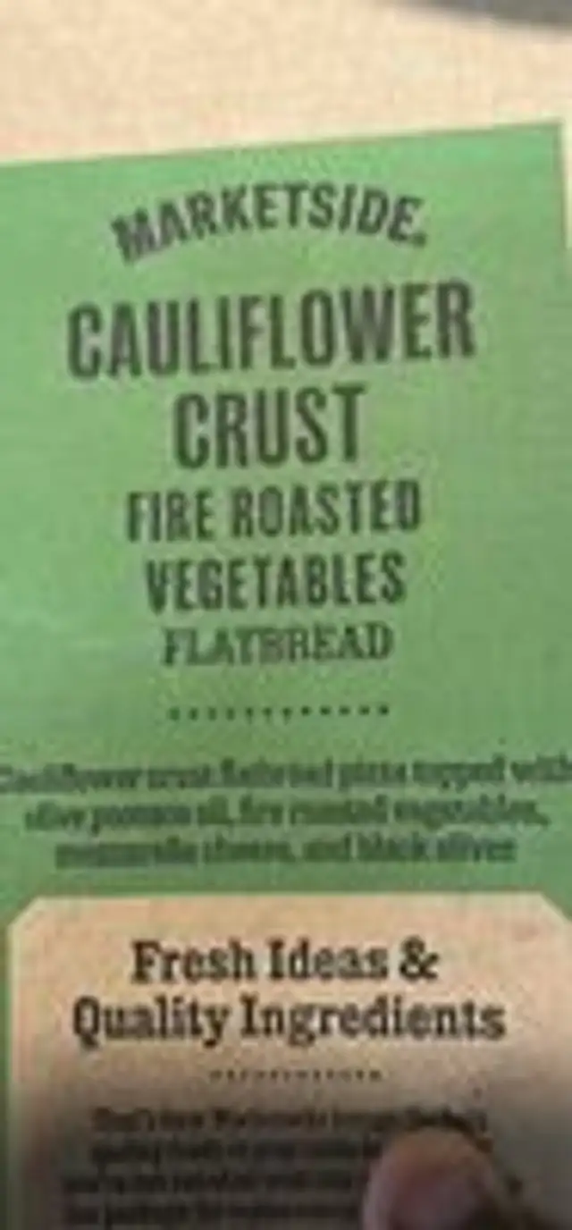 Cauliflower Crust Fire Roasted Vegetables Flatbread
