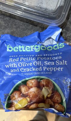 Oven Roasted and Seasoned Red Petite Potatoes with Olive Oil, Sea Salt, and Cracked Pepper