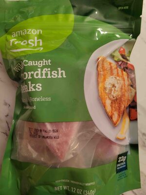 Wild caught swordfish steaks