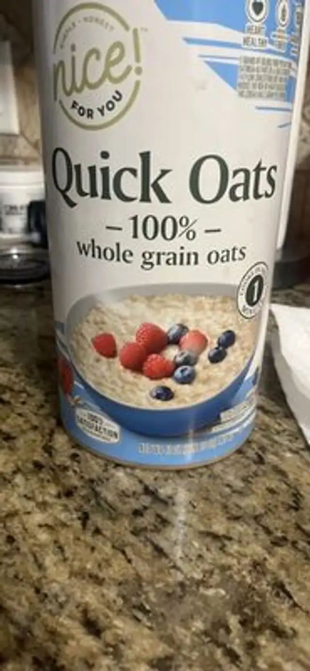 Quick Oats nutrition facts table