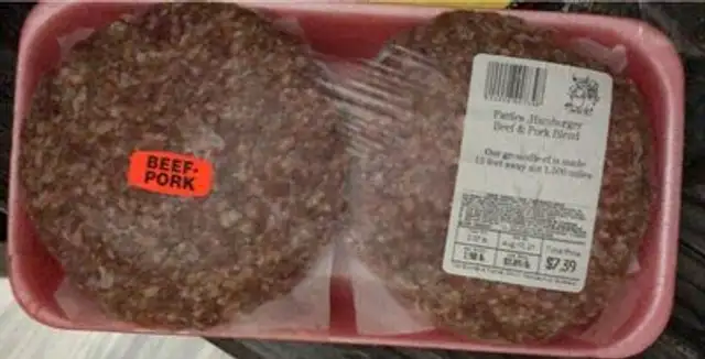 Patties ,hamburger beef and pork blend