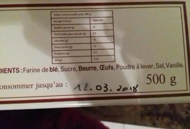 Galettes du pays basque artizarra ingredients label