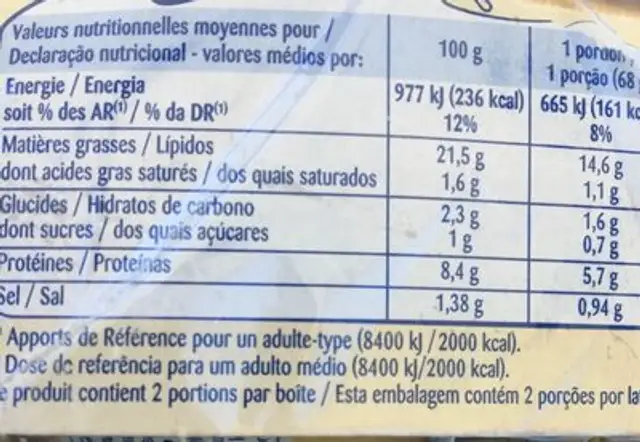 Thon mayonnaise ingredients label